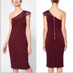 Ted baker maroon evening dress